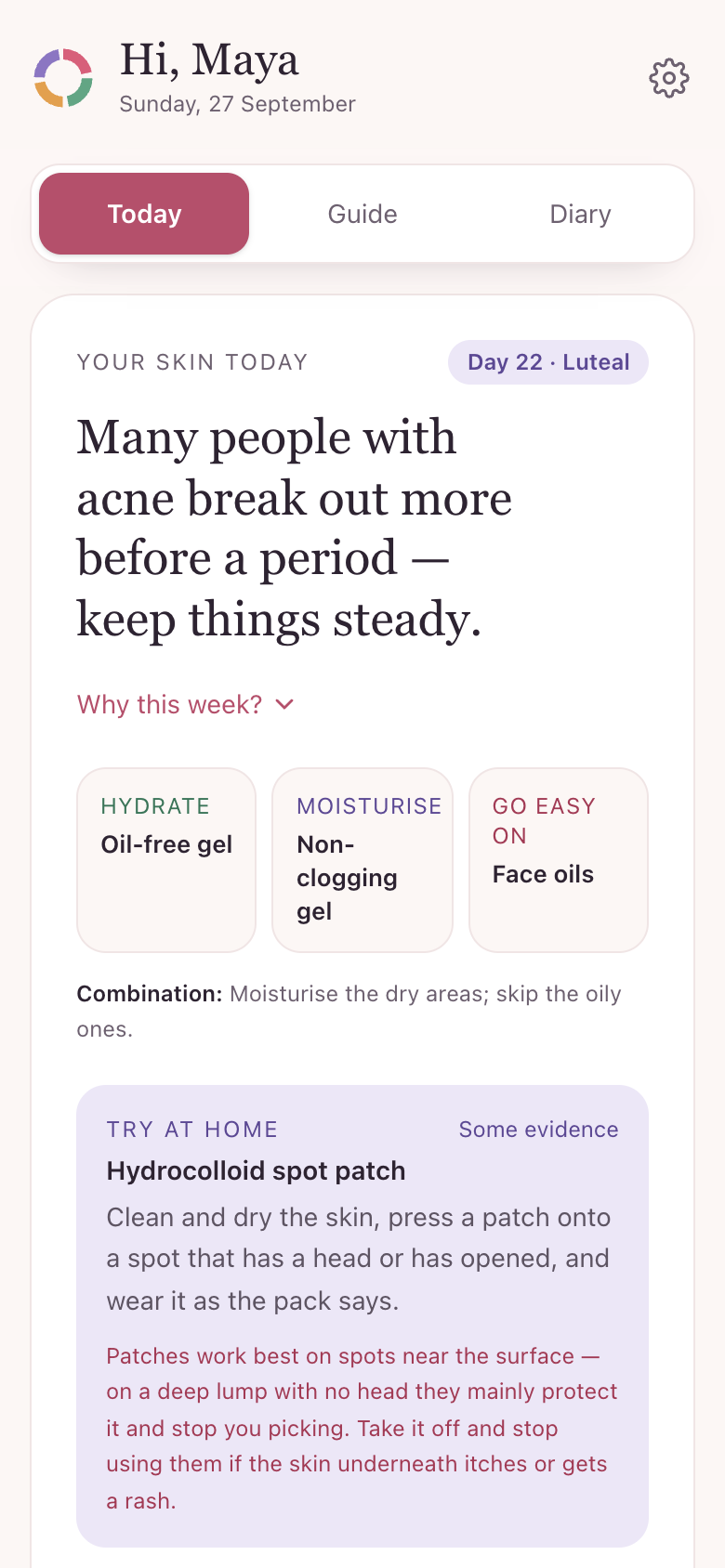 Today: skin tips for the current phase